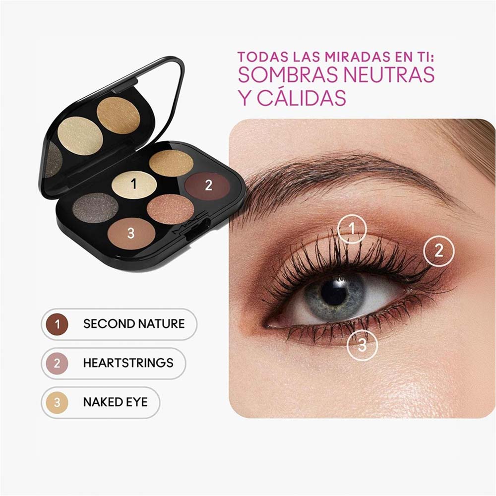 PALETA CONNECT IN COLOUR X6 INTIMATE NUDES MAC (PALETA DE SOMBRAS TONOS NUDE)